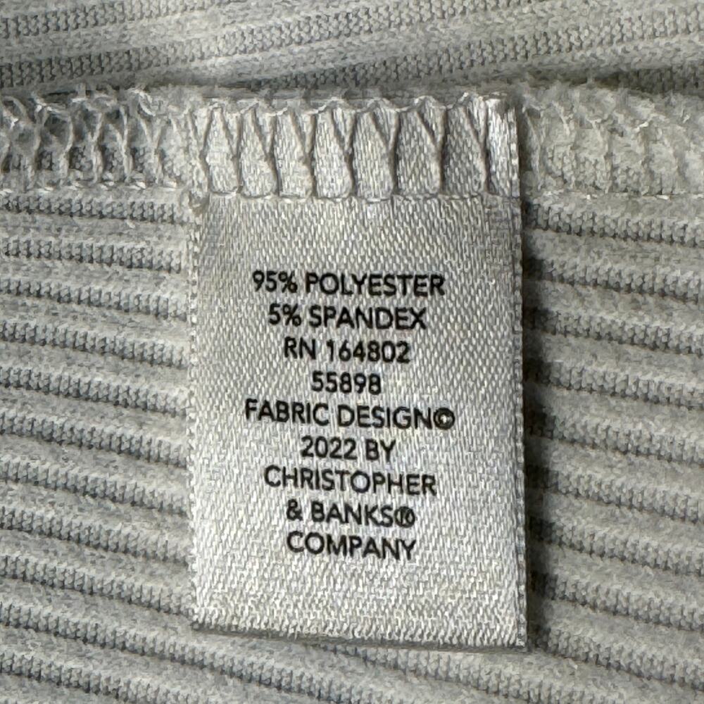 CJ Banks 3X-Large Top Striped Stretch Ribbed 3/4 Sleeve Boat Neck Soft Hi-Low - Picture 7 of 8